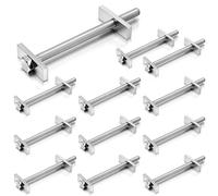 Otoolling 12 Pack 1/4" X3-1/2 Miter Draw Bolt Galvanized Countertop Flip Connector Bolts Joint Fasteners Table Top Fasteners for Hardware Countertop Support Butcher Block Bed Connecting Kit Furniture