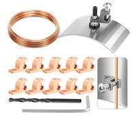 Otoolling 12 Pack 26.4-ft 8-Gauge Solid Soft Drawn Copper Bare Wire and Lay in Connector Pool Bonding Lug and Above Ground Pool Bonding Kits for Skimmers Grounding Swimming Pools, and Conduits