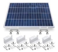 Otoolling 1200 Lbs No Drill Magnetic Solar Panel Mount Bracket Solar Panel Mounting Z Brackets for Sheds, Roofs, Walls, Boats, Trucks, Trailers Lightweight Aluminum Corrosion-Free(Silver, 4 Pack)
