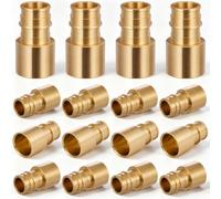 Otoolling 16 Pack 1/2" X 1/2" PEX-A F1960 Female Sweat Adapter, cUPC NSF 61/372 Certified Lead-Free Brass Expansion Fittings for PEX Tubing Pipe Hose Fittings