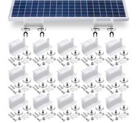 Otoolling 16 Pack 4800 Lbs No Drill Magnetic Solar Panel Mount Bracket Solar Panel Mounting Z Brackets for Sheds, Roofs, Walls, Boats, Trucks, Trailers Lightweight Aluminum Corrosion-Free (Silver)