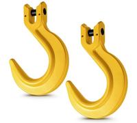 Otoolling 2 Pcs 1/2" G80 Clevis Foundry Hook, 12000 Lbs, 5.3t Working Load Limit Lifting Clevis Chain Hook for for Lifting Slings, Industrial Rigging