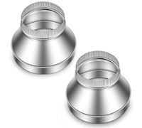 Otoolling 2 Pcs 9" to 6" Duct Reducer Galvanized Steel Increaser Air Duct Adapter for Ventilation System, Connect Pipe, Drainage Pipes, Exhaust Pipes with Pipeline Fan or Dryer Vent