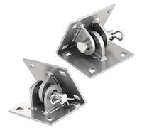 Otoolling 2 Pcs Floating Dock Heavy Duty Connector Hinge Kit 3/4" Hole with T Style Backer Plate Steel Float Dock Hardware