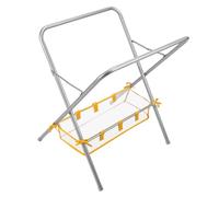 Otoolling 22.5×19.5×25.5 Inch Iron Sand and Water Stand, Foldable Iron Bath Stand, Play Storage with Yellow Mesh Bag, Sandpit Organizer for Outdoor Beach Garden Activities