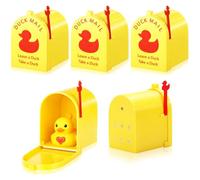 Otoolling 3 Pcs 3D Printed Magnetic Cruising Ducks Mailbox Wall Mounted Mini Box for Cruise Door Refrigerator Travel Gift Take One Leave One Hiding Game (Yellow)