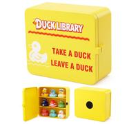 Otoolling 3D Printed Magnetic Cruising Ducks Mailbox Wall Mounted Mini Box for Cruise Door Refrigerator Travel Gift Take One Leave One Hiding Game(Duck Library,Yellow,1 Pcs)