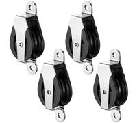 Otoolling 4 Pcs, 30mm Sailing Ch lock Marine 316 Stainless Steel Nylon Block, Universal Single Head Pulley, Rope Pulley, Nylon Sheave, Rope Runner Boat Accessories
