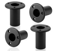 Otoolling 4 Pcs Folding Pontoon Ladder Insert Plugs Removable Dock Mounting Hardware Boat Replacement Parts for Marine Yacht Hook Telescoping Ladder Tube Extra Cup Mount (1-1/4 Inch)