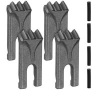Otoolling 4 Sets Auger Teeth 35 Size Auger Cutting Edge with Lock Rubber Strips for Replacement Parts Digging Crumbly Rock Soil Bricks Concrete