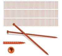 Otoolling 600pcs Truss Screws, 6 Inch Structural Screws for Truss Rafter to Plate and Stud to Plate Connections, Clear Zinc with Orange Topcoat