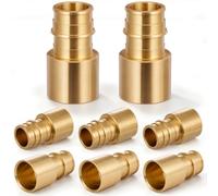 Otoolling 8 Pack 1/2" X 1/2" PEX-A F1960 Female Sweat Adapter, cUPC NSF 61/372 Certified Lead-Free Brass Expansion Fittings for PEX Tubing Pipe Hose Fittings
