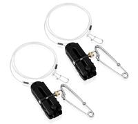Otoolling Black 2 Pcs Fishing Downrigger Line Release Clips with Leader Snap Weight Release Clips for Anglers Trolling Casting Boat Offshore Fishing Planer Board