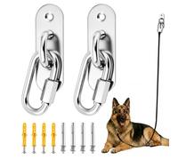 Otoolling Dog Leash Holder for Wall Hook Wall Pet Leash Dog Tie Out Cable Hooks Stainless Steel Practical Lead Management for Home Yard Indoor and Outdoor
