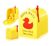 Otoolling Duck Mailbox Magnetic for Cruise Door, 1 Pcs, Yellow | 3D Printed Magnetic Mount, Mini Mail Box for Cabin, Leave One Take One Game, Fridge Decor, Cruising Travel Gift