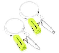 Otoolling Green 2 Pcs Fishing Downrigger Line Release Clips with Leader Snap Weight Release Clips for Anglers Trolling Casting Boat Offshore Fishing Planer Board
