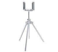 Otoolling Gutter Machine Run Out Stand with Conveyor Rollers, Adjustable Height 28-3/4"-45-1/4", Supports 5" & 6" K Style Gutters, Foldable Tripod Roller Stand for Roll Forming Gutter Machines