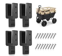 Otoolling Set of 4 Garden Cart Sidewall Attachments Heavy Duty Sidewall Brackets Compatible with Gorilla Cart Wagon Trailer, Fits 3/4" x 2" x 2.5" Holes, Increase Storage Capacity, Easy Installation