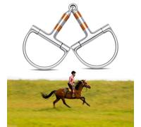 Otoolling Stainless Steel D Ring Snaffle Bit for Horses Snaffle Mouth Gentle Horse Bit with Copper Roller for Training, Western & English Riding(Mouth Spacing 135mm)