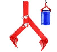 Otoolling Vertical Drum Lifter 55 Gallon, 1100 Lbs Capacity Clamp for Steel & Plastic Barrels, Heavy Duty Material Handling Equipment, Secure Hydraulic Drum Grabber