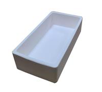 OTOOLWORLD 99.3% Alumina Crucible Al2O3 Aluminum Oxide Crucible Assay Crucible for Lab Laboratory (200x100x50MM)