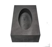 OTOOLWORLD Oval Graphite Casting Ingot Mold Metal Refining Scrap Gold Silver Ellipse Graphite Mold