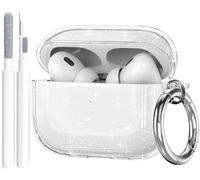 OTOPO for Airpods Pro 3 Case Clear with Cleaning Kit 2025, Soft TPU Transparent Apple AirPods Pro 3rd Generation Protective Cover Skin Women Men for iPod Pro3 Case -Glitter Clear