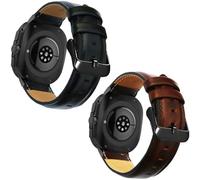 OTOPO Leather Band Compatible Galaxy Watch 8 40mm 44mm/8 Classic 46mm Men Women, No Gaps Genuine Leather Replacement strap with Stainless Steel Buckle for Galaxy Watch 8 Classic Smartwatch 2PACK
