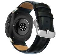 OTOPO Leather Strap Compatible Galaxy Watch 8 40mm 44mm/8 Classic 46mm Men Women, No Gaps Genuine Leather Replacement strap with Stainless Steel Buckle for Galaxy Watch 8 Classic Smartwatch Black