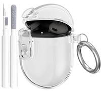 OTOPO Lock Case for Google Pixel Buds A-Series (2021) / Pixel Buds 2 Clear Case (2020) with Cleaner Kit, Soft TPU Transparent Protective Pixel Bud A and Buds 2 Cover Men Women with Carabiner, Clear