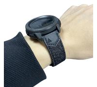 OTOPO Watch Strap for Garmin Instinct/Instinct 2 Solar Strap, Soft Denim Canvas with Genuine Leather Sweatproof Wrist Strap for Garmin Instinct Tactical/Tide/Esports/Instinct Solar-Max Wrist 8.6"