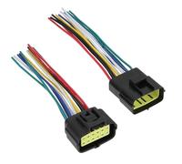 OTOTEC 1 Pair of 12 Pin Waterproof Electrical Car Plug Connector Sealed Male and Female Plug Wire 300V 18AWG for Car Automotive Electronic Equipment