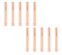 OTOTEC 10 Pack TIG Torch Collets Copper 2.4 x 50 mm Compatible with WP 17 18 26 for 2.4 mm Tungsten Electrodes