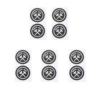 OTOTEC 10 Pcs Ruhr Mining Talisman Happiness Logo Stickers Gluck Auf 5cm Fit for Vehicles Apartment Doors
