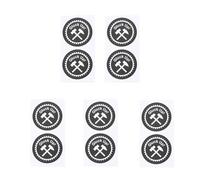 OTOTEC 10 Pcs Ruhr Mining Talisman Happiness Logo Stickers Gluck Up! 5cm Fit for Vehicles Apartment Doors
