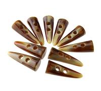 OTOTEC 10 x 50mm Large Horn Imitation Tooth Toggle Buttons for Coat Jacket Cream Bone
