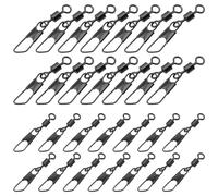 OTOTEC 100Pcs 2 Sizes 32mm 23mm Matt Black Safety Snap Link Swivels Lure Fishing Clips Swivel Fishing Swivels & Snaps Stainless Steel Fishing Snap Swivels