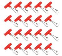 OTOTEC 100PCS Fishing Line Sinker Slides T-shape Swivels Snaps Weight Sliders Fishing Finder Clip Fishing Tackle for Freshwater Saltwater