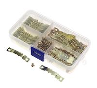 OTOTEC 100Pcs Sawtooth Picture Hangers Canvas Frame Saw Tooth Fixings Hooks Double Hole with Screws for Photo Oil Painting Mirror Frame Hanging