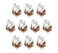 OTOTEC 10PCS 6.35mm (1/4 inch) Stereo TRS Female Jack Socket with Washer and Nut Solder Type for Audio Electric Guitars Speakers Foot Switch Bass Fender