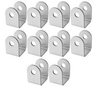 OTOTEC 10Pcs Home Installation U Bracket 304 Stainless Steel 2.5 mm Thickness 10mm Aperture for 32mm Panel, Restroom Partition