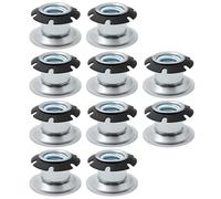 OTOTEC 10Pcs Round Tubing Insert Metal Threaded Star Type Insert 3/8-16 Threads for Square Tube with Outer Diameter 25mm and Wall Round 1.5mm