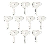 OTOTEC 10Pcs Stainless Steel Tractor Plant Ignition Switch Spare Ignition Keys Compatible with Lucas Style 35670 Compatible with JCB Compatible with Massey Ferguson