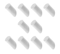 OTOTEC 10pcs Wall Hooks Wood Dot Hanger Kit Wall Mounted Rustic Coat Hat Towels Robe Entryway White