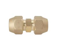 OTOTEC 1Pc 3/8 Refrigerant Line Union Nut Brass Flare Union Connector for 9mm and 9.52mm Outer Diameter Air Conditioning Copper Tube