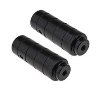 OTOTEC 2 Pairs of Bicycle Foot Stunt Pegs 110x38mm Black Foot Cylindrical Pedals Anti-slip BMX Rear Footrest Fit 3/8Inch Axle Cycling Equipment Accessories