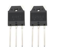 OTOTEC 2 PCs 2SB1647 2SD2560 NPN Transistor Switching Amplifier Low Power Transistor Electronic Project Microwave Communication Circuit 150V/40A