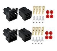 OTOTEC 2 Set 4 Pin Car Headlight Connectors Kit Female and Male DJ70454-6.3-11/21 Compatible with VW Corrado Compatible with Golf Mk2