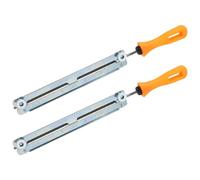 OTOTEC 2 Sets 4.5mm Chain Saw Sharpener Kit Chainsaw File Holder with Plastic Handle Electric Chain Saw File Grinding for Cutting Machine