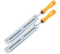 OTOTEC 2 Sets 4.8mm Chain Saw Sharpener Kit Chainsaw File Holder with Plastic Handle Electric Chain Saw File Grinding for Cutting Machine